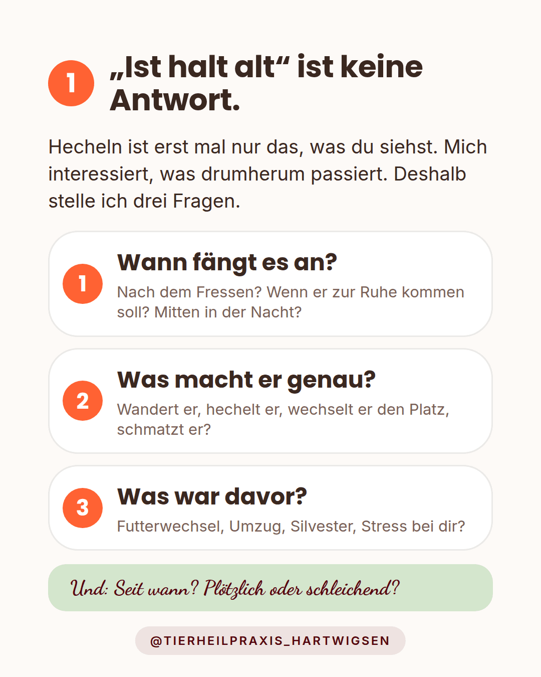 „Ist halt alt“ ist keine Antwort: drei Fragen