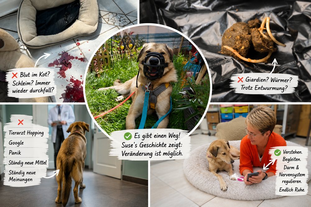Suse, Kerstins Tierschutzhündin mit Giardien-Geschichte